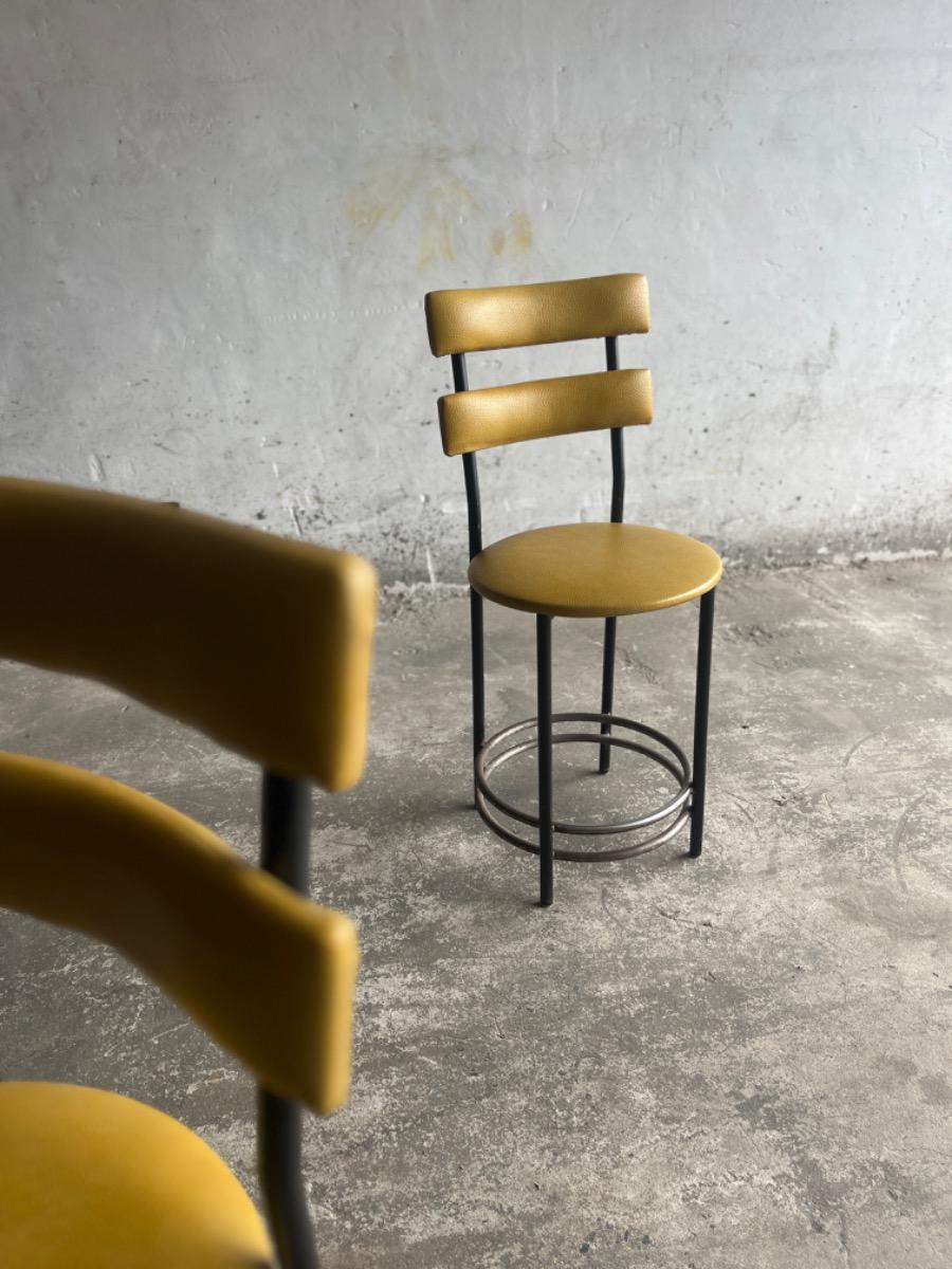 Two mid century barstools