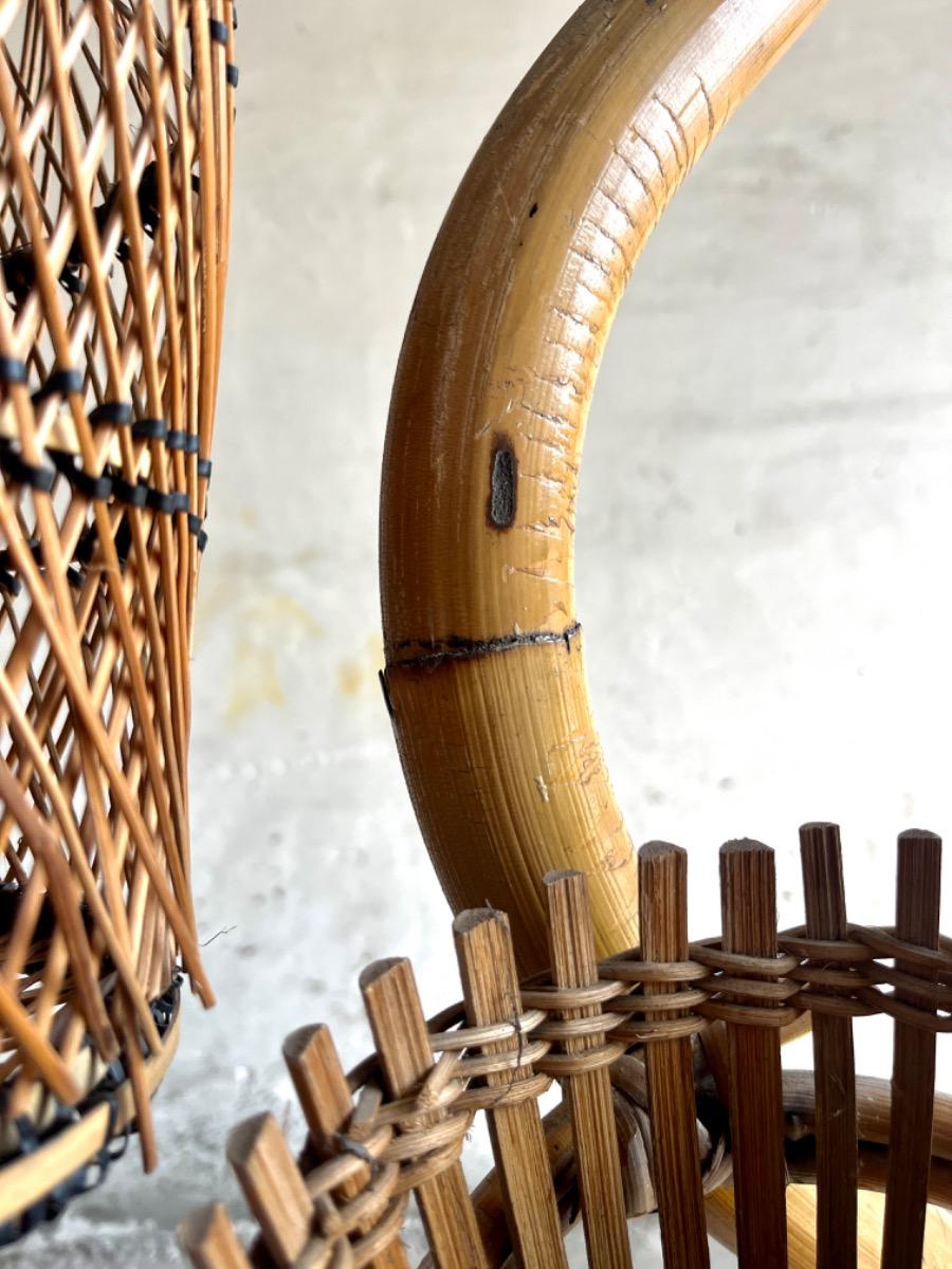 Vintage bamboo plant stand by Rohe Noordwolde, 1960