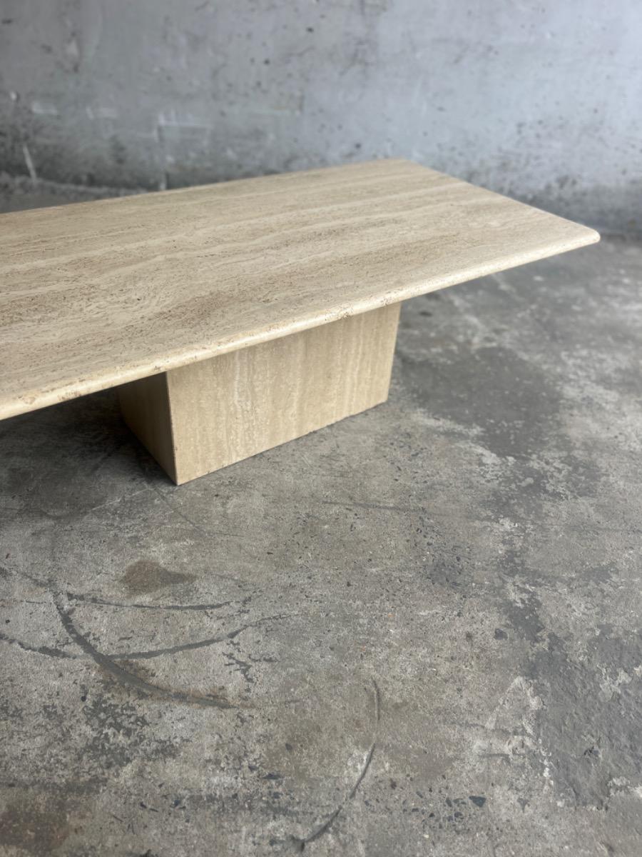 Vintage Italian Travertine Coffee Table, 1960s