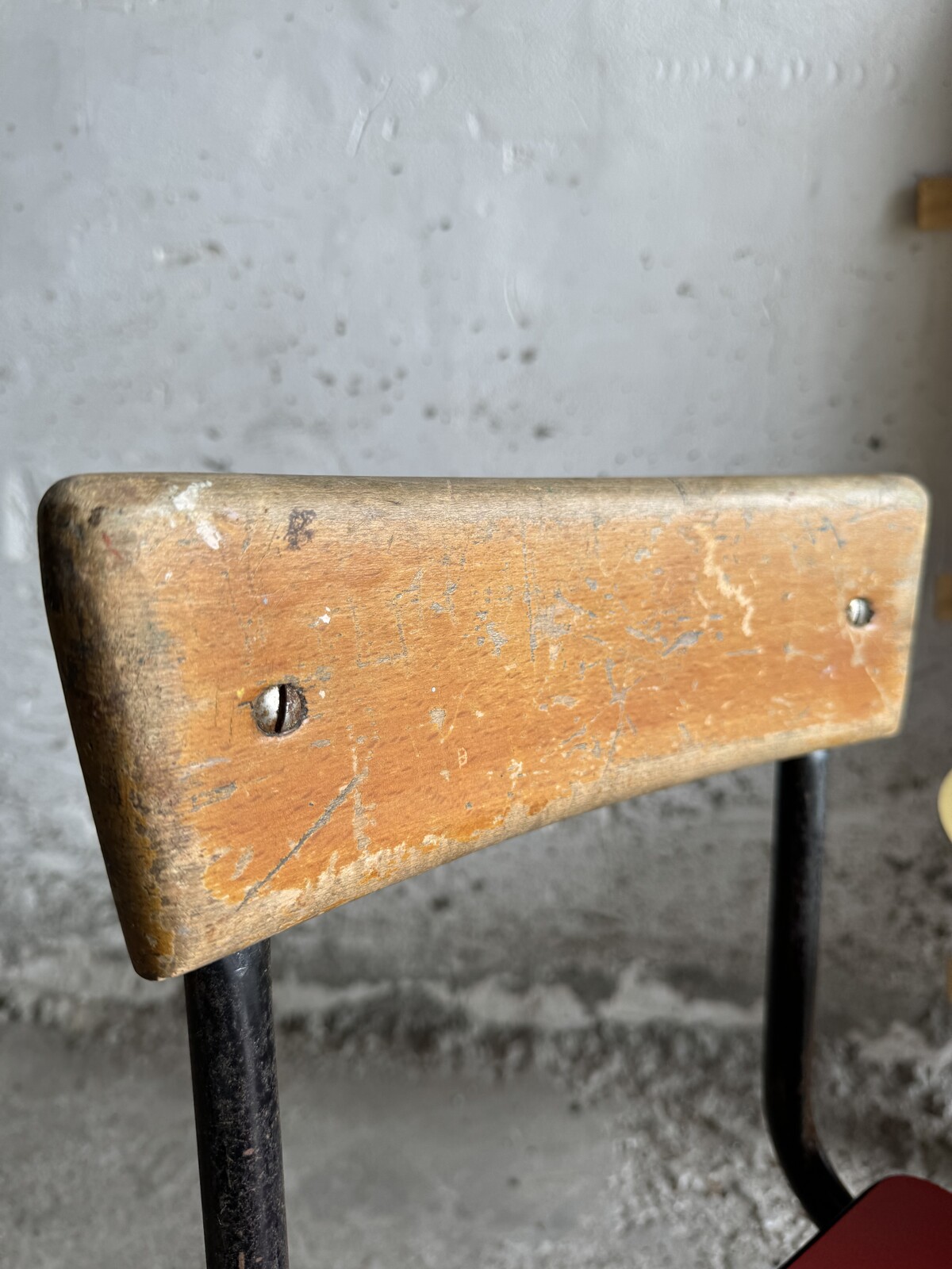 Vintage mid century kids kidney table and chair set. 